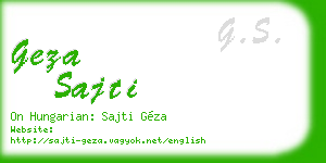 geza sajti business card