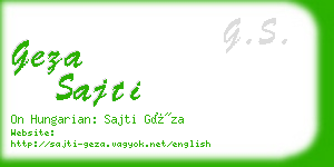 geza sajti business card